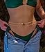 VIROMY Gold Waist Beads Chain for Women Waterproof 2 Layered Belly Chain Body Belt Chain Beach Body Women's Jewelry