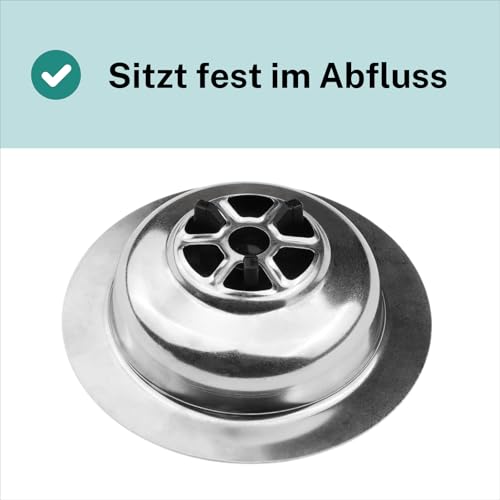 Stöpsel Siebkörbchen mit Dichtung Ø 80mm passend für IKEA ATLANT DOMSJÖ Spülbecken Dichtungsring Siphon Ersatz (1 Stück) (Dichtung (Dreibein))