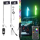 5150 Whips 187 Style Bluetooth Controlled LED Color Changing Whips - Move to Music/Sound - Crazy Bright. Crazy Strong. (Set of 2 Whips - 3 Foot)