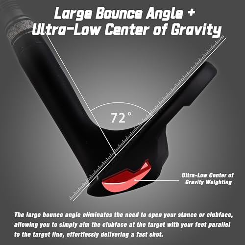 Wedge de golf gaucher 72° cale compensée texturée CNC bunker buster - 3