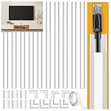 VerkTop 配線カバー コード隠し 配線隠し 配線モール DIY コードカバー モール【取り付け簡単 両面テープ貼付済み】40* 1.5*0.9cm 10本入り 配線カバー ケーブルカバー テレビ ケーブル ケーブルモール テレビ線 配線 コード 隠し ケーブルボックス 家庭/オフィスなどに適用（ホワイト）