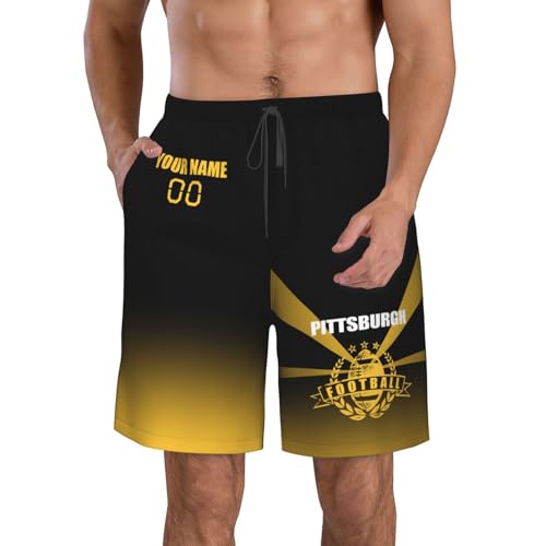 Custom Men's Shorts Personalized Name Number Quick Dry Beach Shorts Football Swim Shorts Gifts for Men3