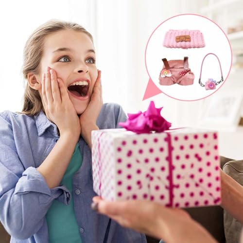 NHQZ Bekleidung für 17cm Plüsch, Kleidung Outfit nur Bekleidungs zubehör für Plush Pullover Hoodie Bekleidung DIY Kinder Geschenke