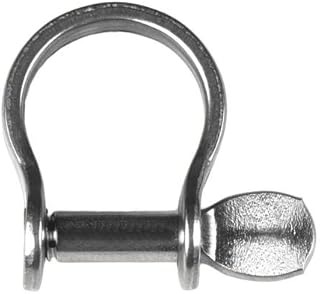 Bow Shackle,Screw Pin,880 lb. -6 pack