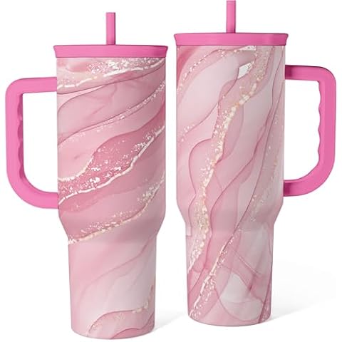 SANDJEST 40oz Marble Tumbler Cover