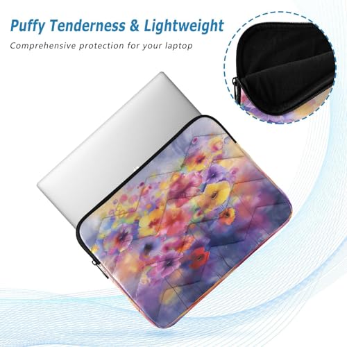 Funda para portátil de 13-14 pulgadas impermeable con diseño de flores miniatura 5