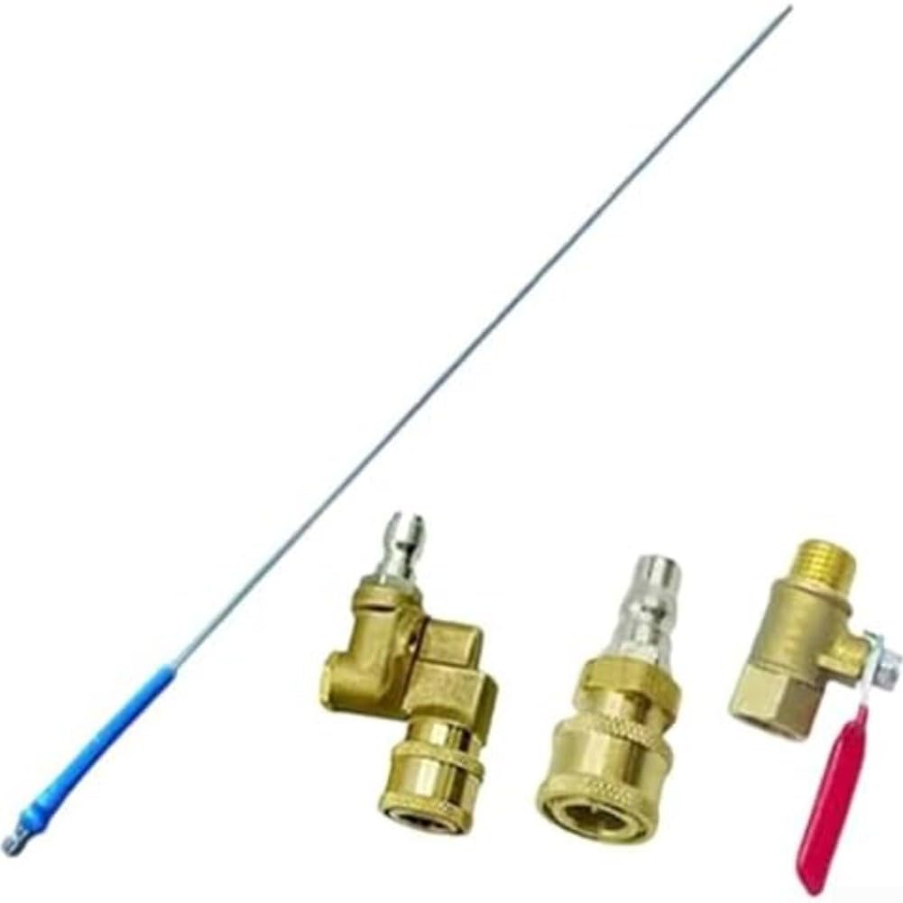 Asta per la pulizia del radiatore dell'auto, 60 cm, in acciaio inox, con design migliorato della pressione dell'acqua per una pulizia efficiente dei radiatori su auto e camion