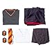 Linen Family Juego de Rol Chica Disfraz Cosplay Pelicula Traje Cortaviento Sweater...