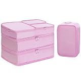 6 Set Packing cubes Travel luggage Organizer Waterproof Mesh Lightweight Suitcase storage bag Clothi