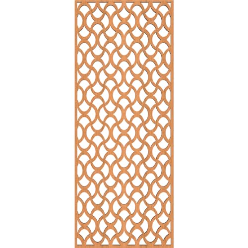 Image of Resort Decorative Pierced Fretwork Wood Wall Panels, 9 3 /8 inchW x 24 3 /8 inchH x 3 /8 inchT, Cherry