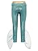 Miaeowve Sparkly Mermaid Tail Long Pants with Scales Print for Girls Swimming and Dance Activities Mint Green 12 Years