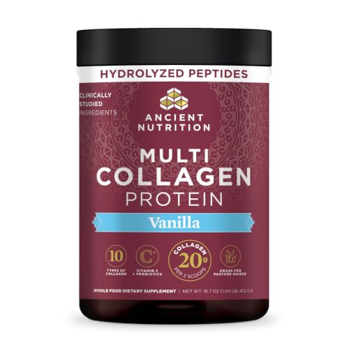 Image of Ancient Nutrition Hydrolyzed Multi Collagen Peptides Powder, Vanilla