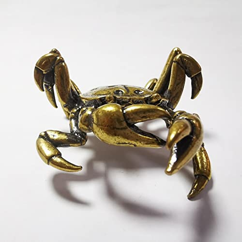 Figura decorativa de cangrejo de latón miniatura 4