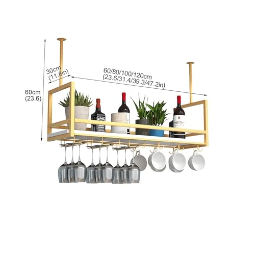Étagère flottante à 1 niveau dorée pour une décoration élégante de cuisine