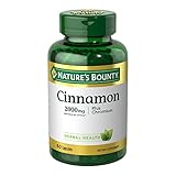 Nature’s Bounty Cinnamon 2000mg Plus Chromium, Sugar Metabolism Support Supplement, 60 Capsules