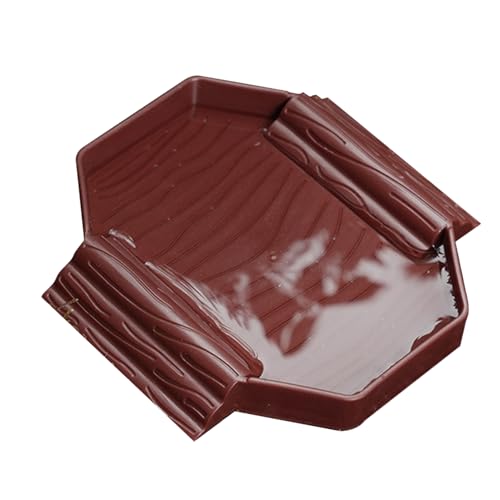 Schildkröten Wasserschale - Dekorative Reptilien Futterschale | Badebecken mit Rampe für Reptilien und Terrarium