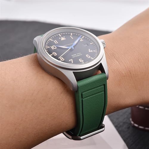 Bracelet montre caoutchouc fluoré 21mm étanche pour le sport - 7