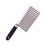 S & S PRODUCTS Potato Crinkle Cutter Stainless Steel French Fries Vegetable Cutter Potato Spiral Wavy Cutter for Vegetables, Cucumber Carrot, Chips, Butter, and Fruit