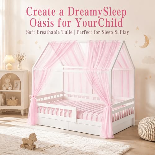 Baldaquines infantiles rosa para decorar el cuarto de juegos o un rincón de lectura infantil 5