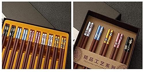 koreanische essstäbchen chopsticks24,5 cm große Essstäbchen, wiederverwendbares Essstäbchen-Set aus natürlichem Palisander, ohne Farbe, ohne Wachs