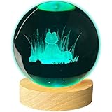Meditating Frog 3D Night Light, Frog Night Light with Remote Control with 16 Colors Change, Frog Decor for Men Boy Kids Room, Funny Mediation Frog Gifts for Women(2.4 Inch)