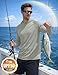 KEFITEVD Running Shirts for Men Dry Fit Long Sleeve UPF 50+ Sun Hoodies UV Protection Rash Guard Outdoor Fishing Quick Dry Shirts Grey