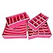 HOOPLE Set of 4 Drawer Organizers, Closet Organizer Bra Underwear Sock Tie Scarf Drawer Divider (Pink)