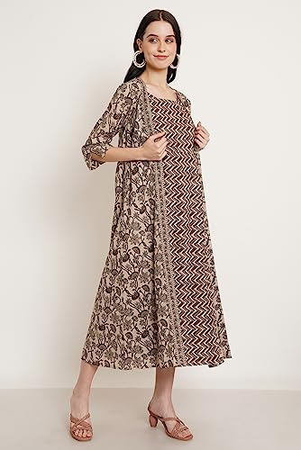 Image of COTLAND Fashions Jaipuri Cotton Flared Strappy Dress with Jacket for Women