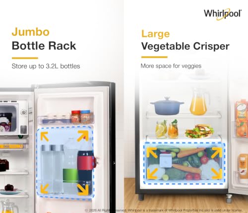 Image of Whirlpool 207 L 5 Star Icemagic Pro Inverter Direct-Cool Single Door Refrigerator (230 IMPRO PRM 5S INV ALPHA STEEL-Y, Grey, 2026 Model)