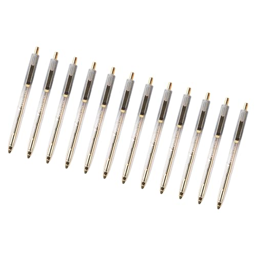 Pack of 12 Clicks Gel Pen Smooth Quick Drying 0.5mm Inks Roller Ball Pen Fine Point Pens for Exams Office School Writing Smooth 