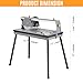 Hoteche 8-Inch Wet Tile Saw - 8A Benchtop Power Masonry Cutting Tool with Stand