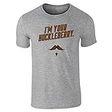 I'm Your Huckleberry Western Cowboy Quote Funny Sayings Mens Shirts Graphic Tee Gray M