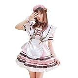 [ブライトララ] ハロウィン コスプレ 仮装 メイド服 メイド ロリータ ピンク 衣装 レディース cos069-PK-M