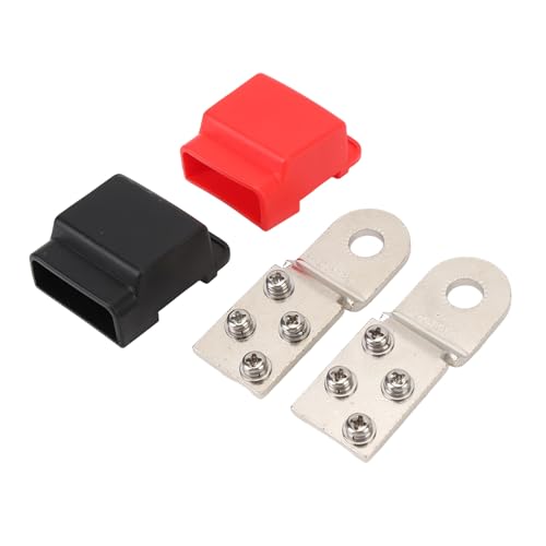 ETAINGYEUN Par de 2340 Terminal de batería Terminal Barras colectivas DC32V 100A Rojo Negro para automóviles RVs Boats Trucks