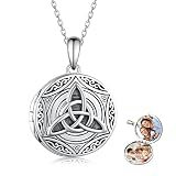 Irish Locket Celtic Locket Necklace That Holds Pictures Photo Keep Someone Near to You Sterling Silv