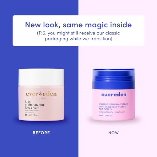 Evereden Kids Face Cream: Cool Peach, 1.7 oz. | Plant Based and Natural Kids Skin Care | Non-toxic and Organic Ingredients | Multi-Vitamin Skin Care for Kids
