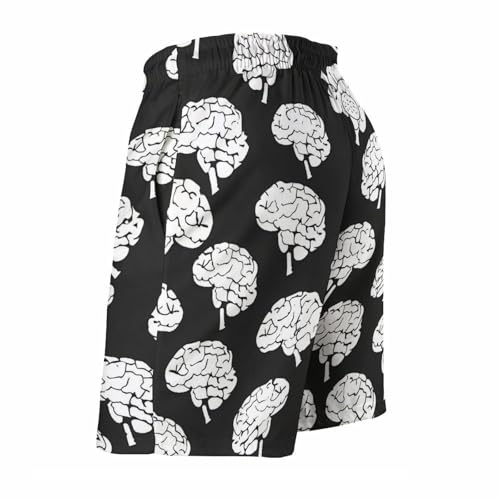 Brains Pattern Men's Swim Trunks Quick Dry Swimwear Beach Shorts with Pocket Bathing Suits4