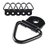 MICTUNING 6PCS 2 inches Diameter V-Ring Tie Down Anchors - Steel Bolt-on D-Ring for Trailer Cargo...
