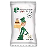 Smartflex Fondant Verde Hierba Velvet 1kg – Pasta de Azúcar con Delicioso Sabor a Vainilla, No se Rompe, Agrieta ni Se Pegue, Apta para Vegetarianos y Veganos – 1kg