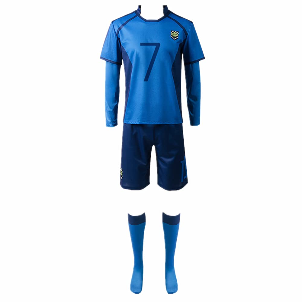 Charous Anime Manga BLUE LOCK Cosplay Nagi Seishiro Trajes Deportivos,Disfraz de deportista unisex para cosplay