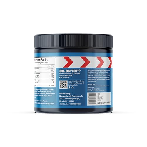Image of Chase High Protein Peanut Butter Creamy 400g | With Isolate Whey & 120g Protein in Jar | 12g Per Serve | Tiramisu Flavour with White Chocolate Chips | Nut Butter for Breakfast, Fitness, Gym