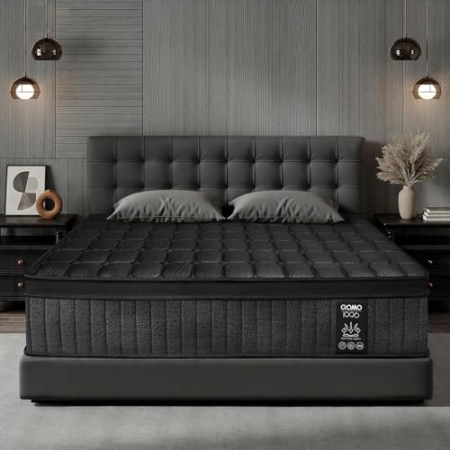 Twin Mattress 10 Inch - Twin Size Memory Foam Mattress in a Box with Individually Pocket Spring Hybrid Gel Foam Mattresses Medium Firm Fiberglass Free Pressure Relief for All Sleep Positions Black