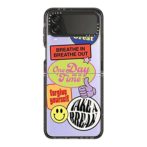 Coque Samsung Z Flip 4 CASETiFY Doing Great Noir rigide