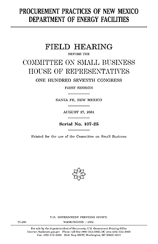 Procurement practices of New Mexico Department of Energy facilities