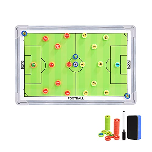 SANDSXZHQ Pizarra Táctica De Fútbol Tablero De Estrategia Tablero de Entrenador de fútbol Profesional Tablero magnético Tablero táctico Tablero Magnetita Marco de Aluminio Cover