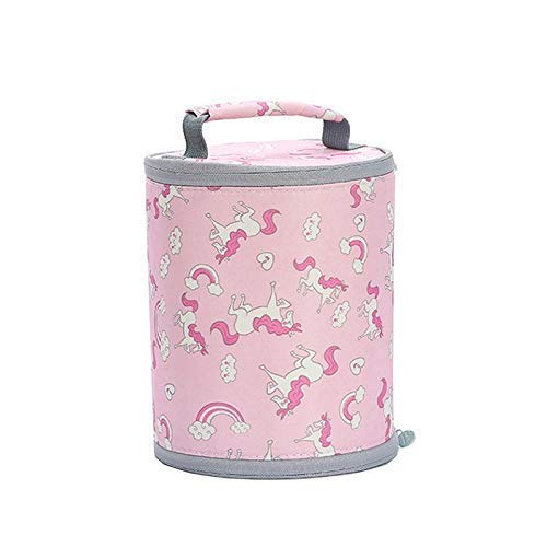 Isel, Insulated Lunch Box Holder Bag Launch Box Cover Launch Box Holder | Round Insulated Lunch Bag Fancy Cooler Bag Use for Man and Woman Office OR Outdoor Champing (Multiple Use)