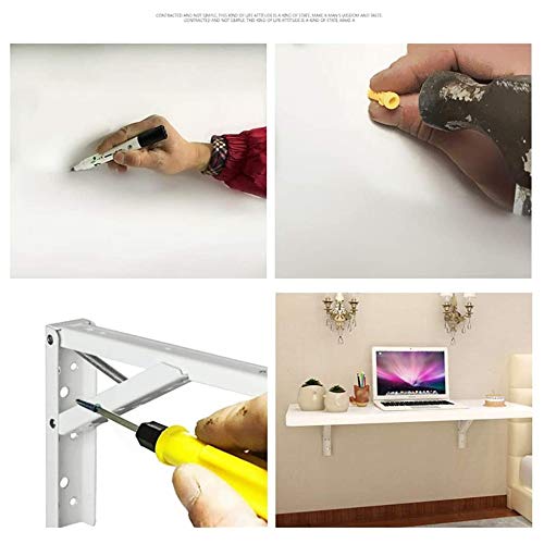 Table pliante fixée au mur 100 cm bureau suspendu gain de place panneau pliant abattant