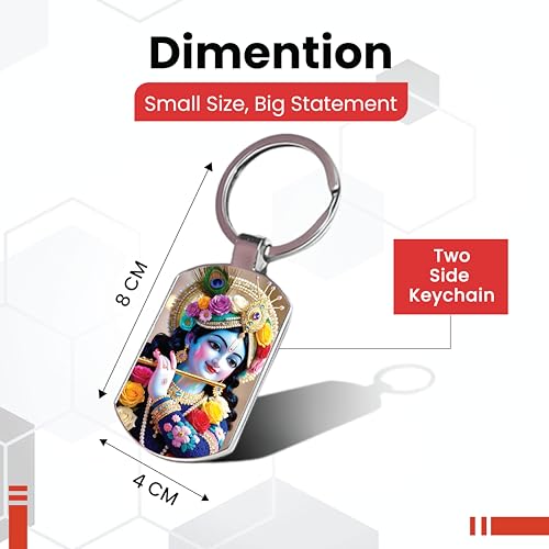 Image of Stylish Metal Keychains with Permanent Glossy Print - Inspirational Quotes & Spiritual Designs - Perfect Key chains for loved ones, Personal Use, Gifts & Return Gifts