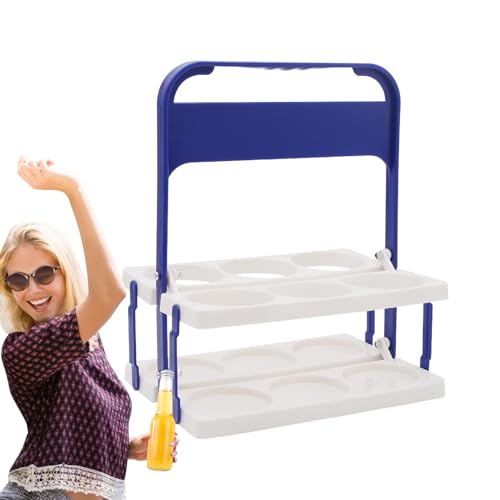 Raccoglitore Di Bottiglie Di Birra - Cestino Pieghevole Di Colori , Organizer Portatile Per Bevande | Forniture Per Bar Domestico, Sala Da Pranzo Per Uso Esterno, Robusto Scaffale Riutilizzabile