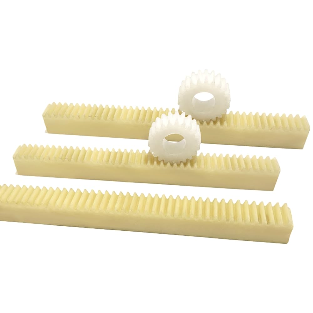 Trasmissione cilindrica 1 pz Cremagliera In Nylon 1 Modulo Pignone In Plastica Cremagliera 100mm 200mm Lunghezza Denti Dritti Trasmissione In Movimento Cremagliera Macchine a cremagliera(10x10x500mm)